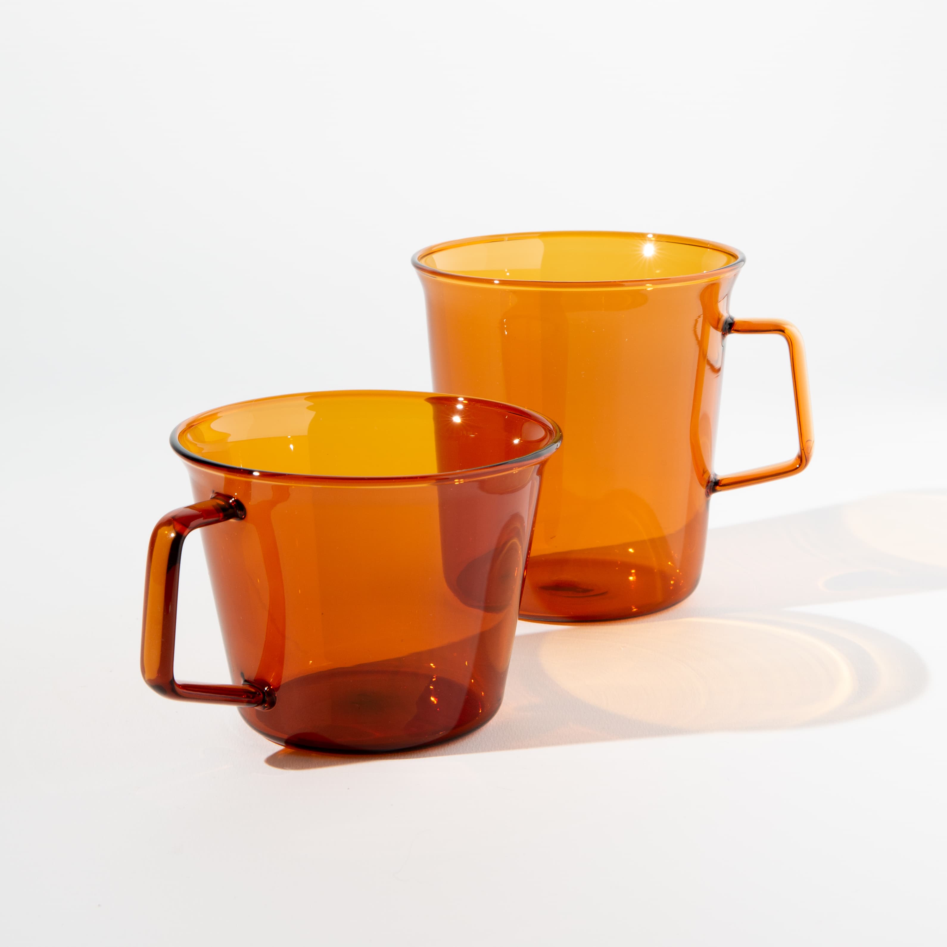Amber glass kinto tea glass
