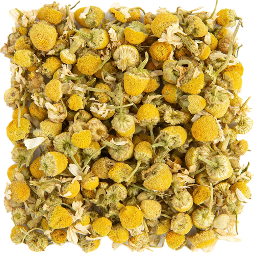 Chamomile loose leaf tea, a soothing herbal tea to help sleep