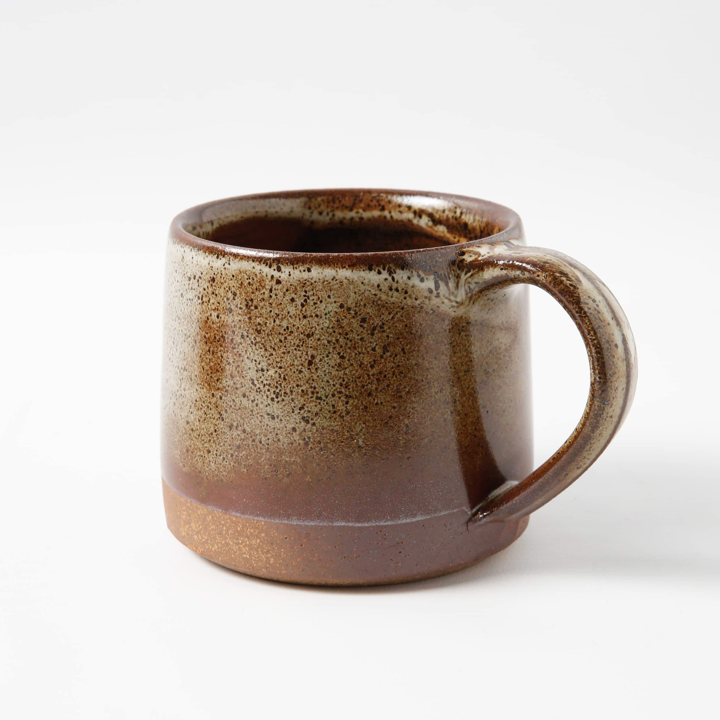 Handmade speckled reactive glaze mug by Tea Lab