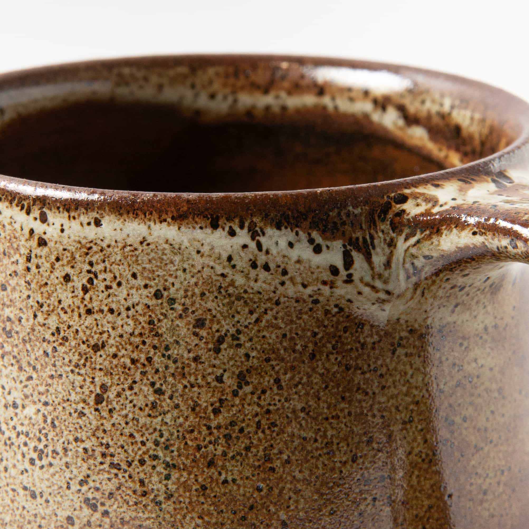 Reactive brown glaze mug by Tea Lab