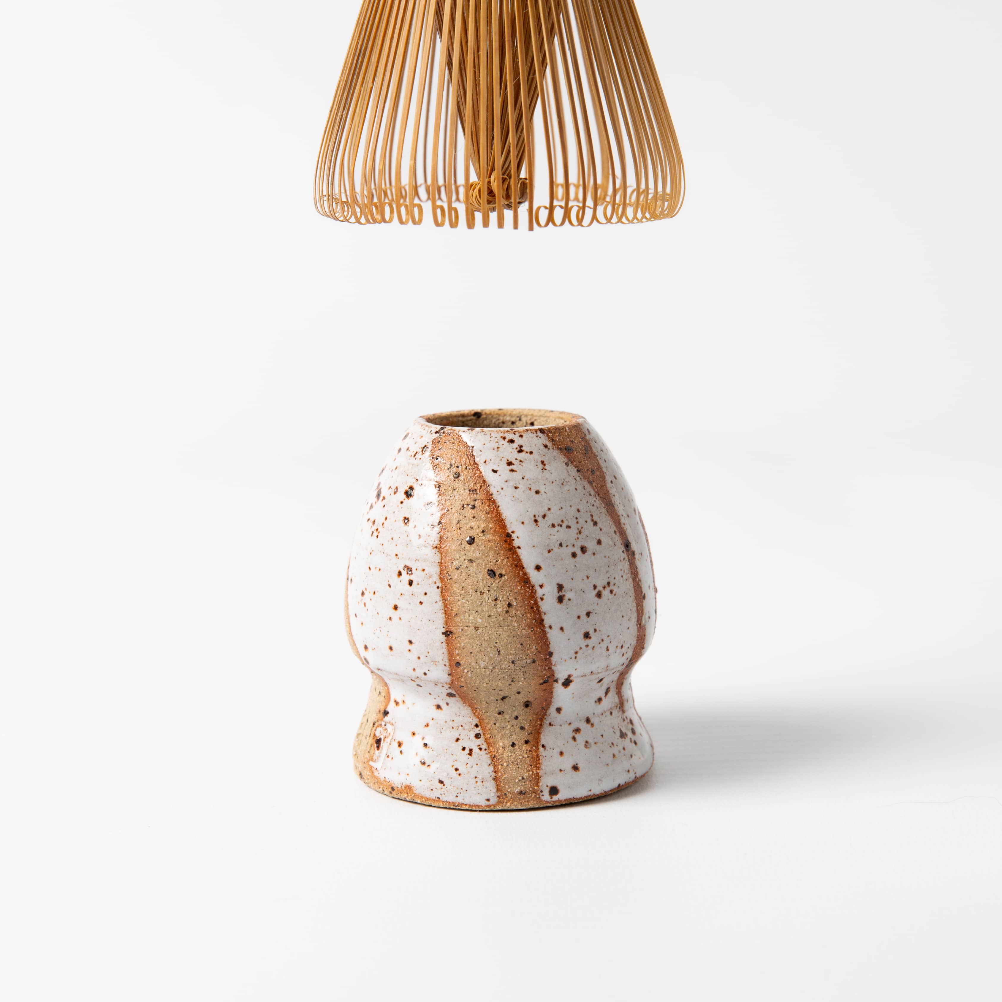 Matcha whisk holder ceramic speckled glaze