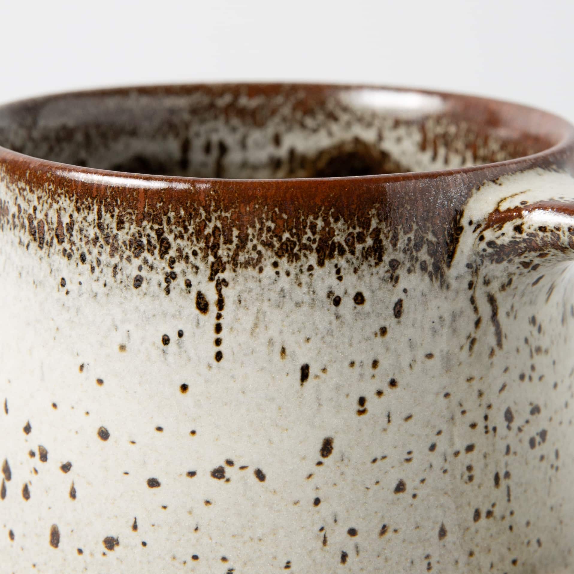 Speckled reactive glazed mug