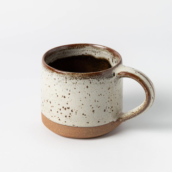 Speckled reactive glaze mug by Tea Lab