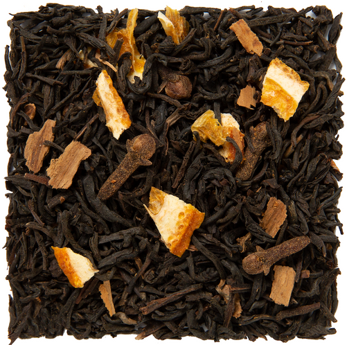 loose leaf black tea blend of spiced orange, cloves and cinnamon