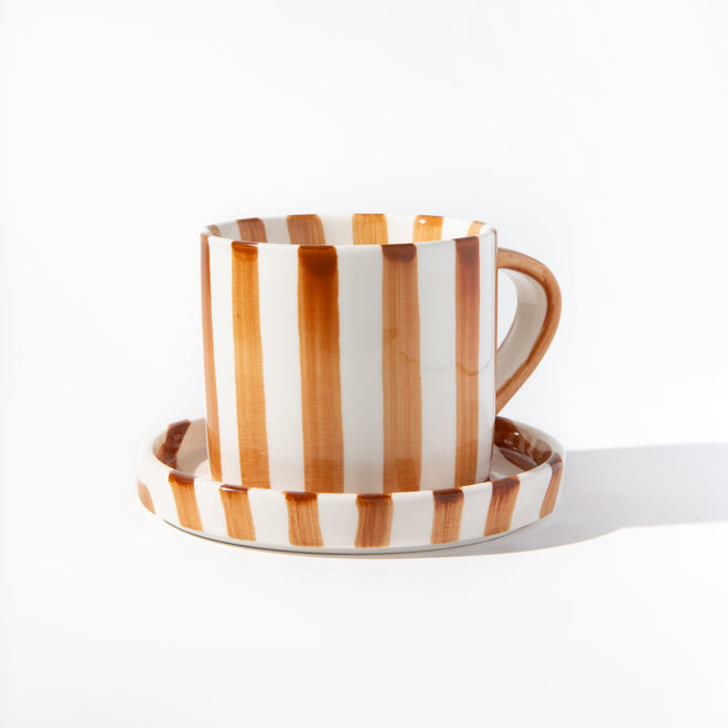 STRIPED CUP + SAUCER
