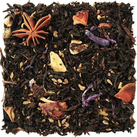 Liquorice black tea loose leaf with aniseed, liquorice root and star anise