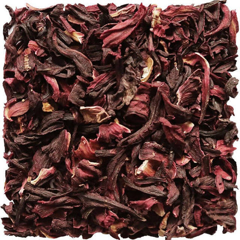 Organic Hibiscus Tea Loose Leaf, Tart Cranberry Taste and Crimson Coloured  Infusion